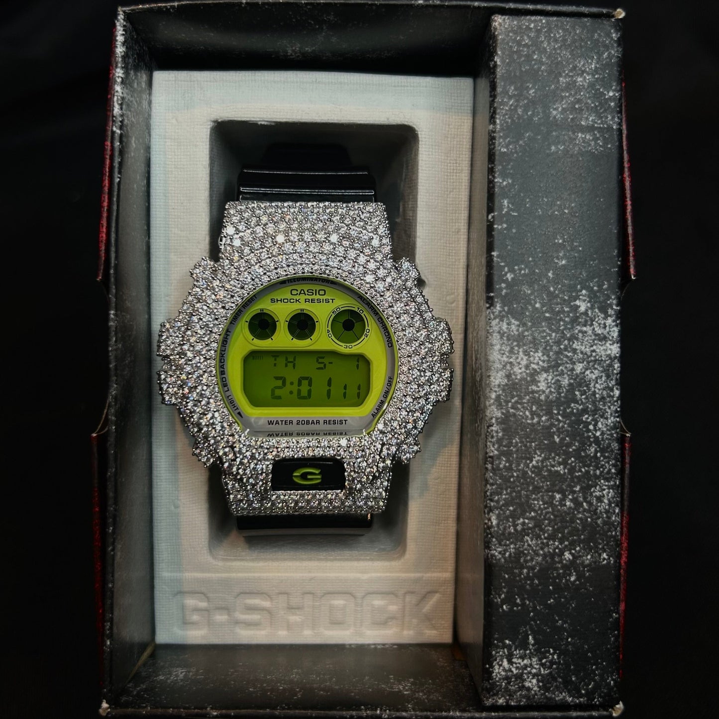 Iced Out G-Shock Dw6900 VVS Lab Stones