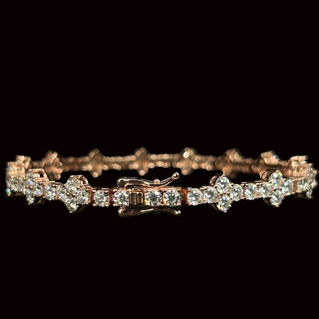 3MM VVS Cross Tennis Bracelet