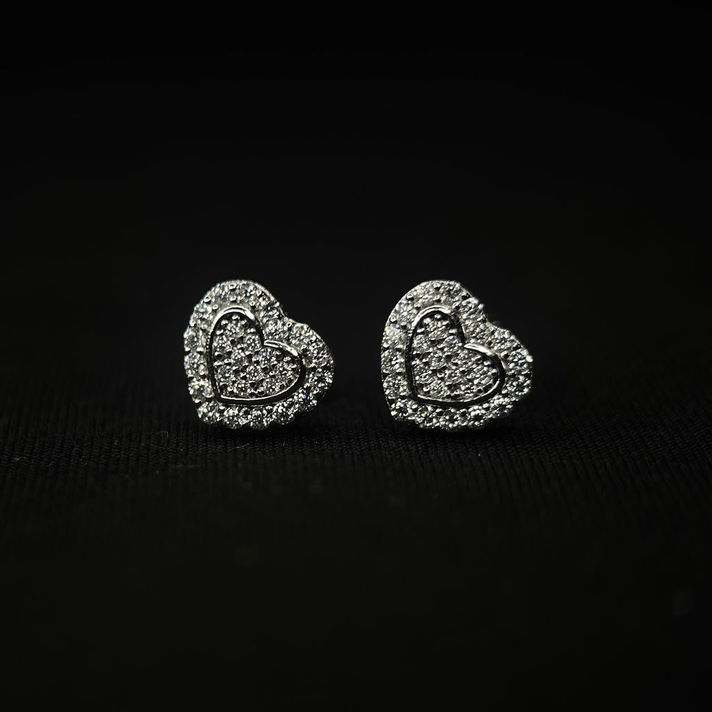9MM VVS Heart Shape Earrings