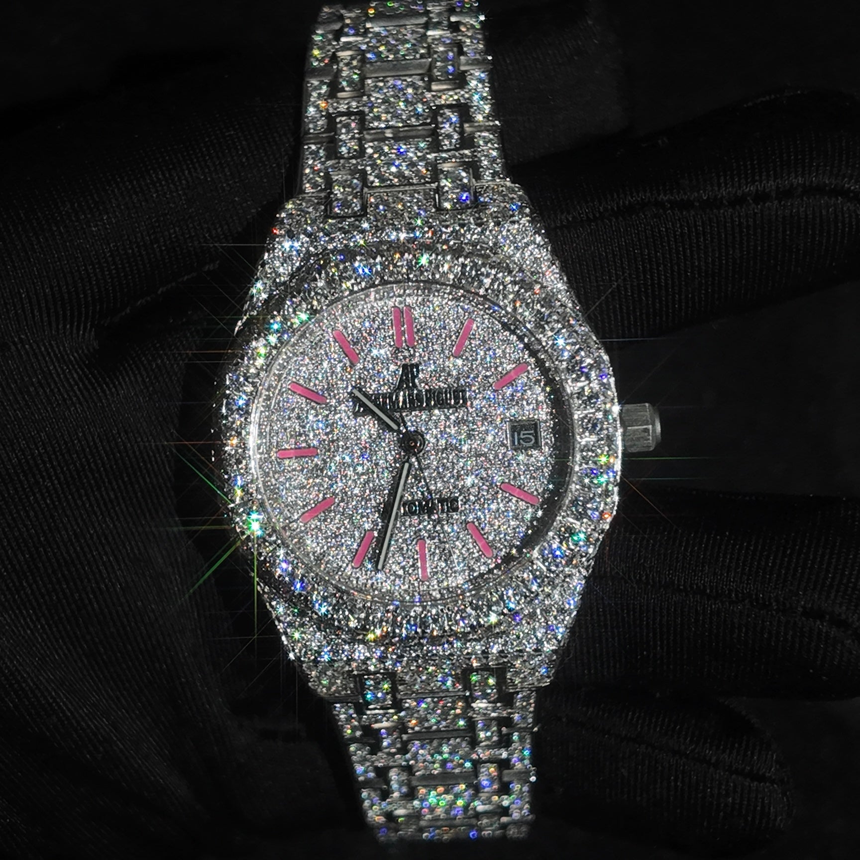 APRO 36MM Pink Stick Dial Watch