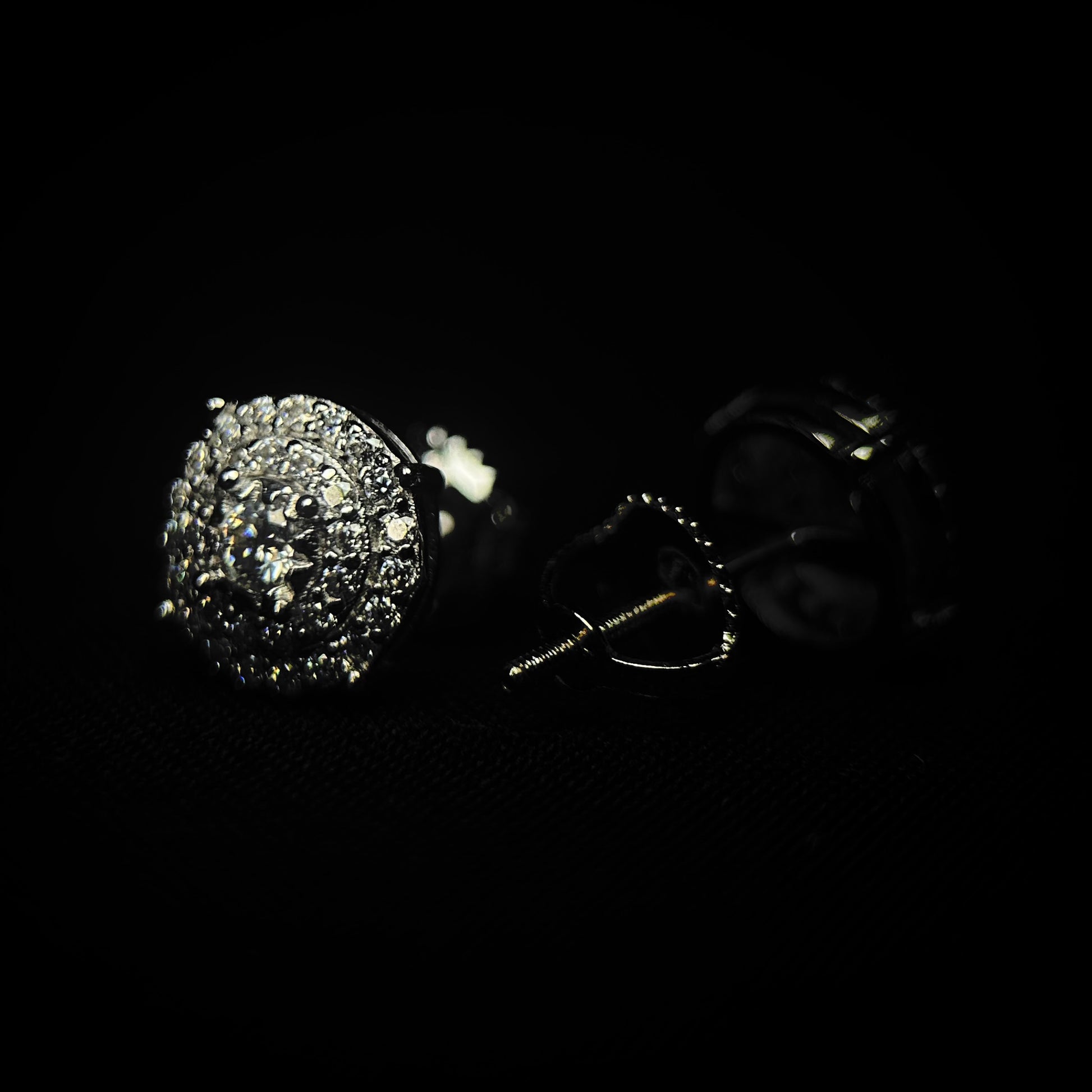 9MM VVS Triple Layer Circle Cluster Earrings