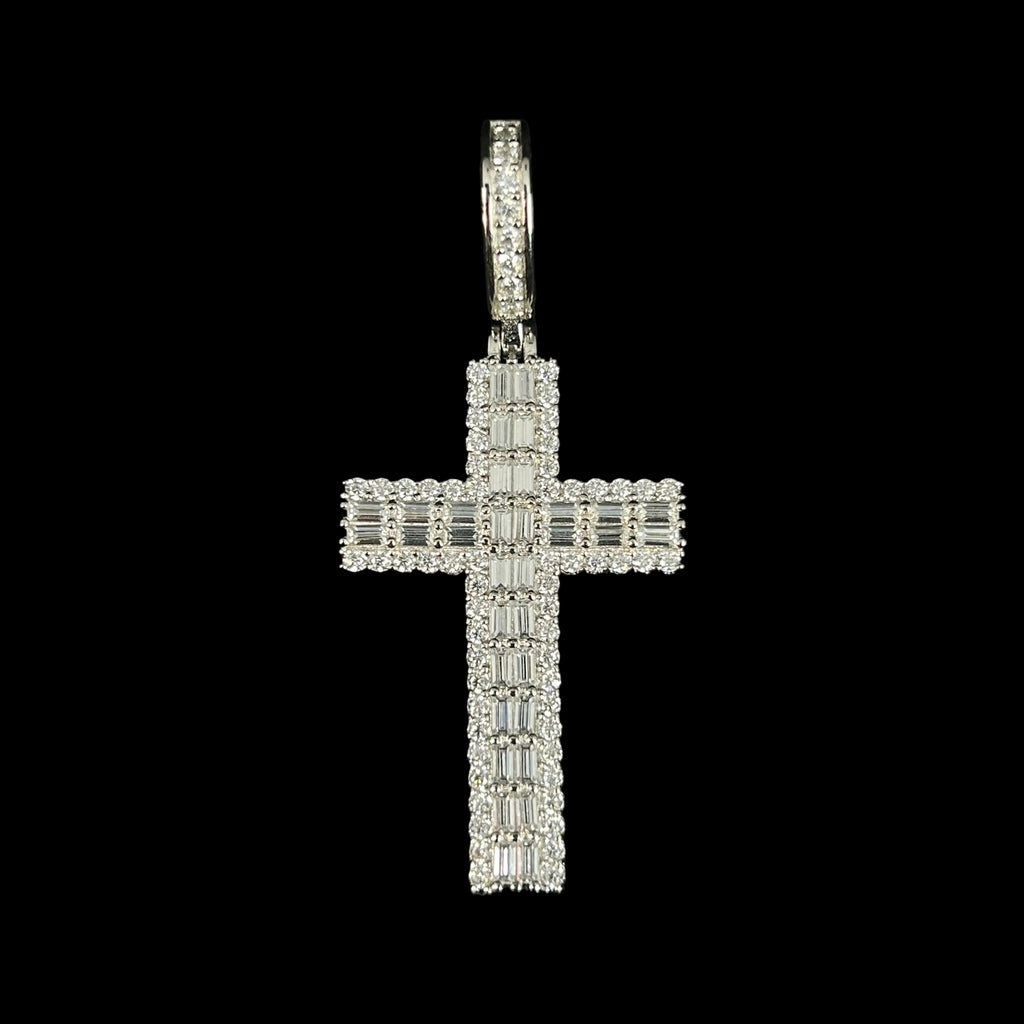 VVS Baguette Cross Pendant