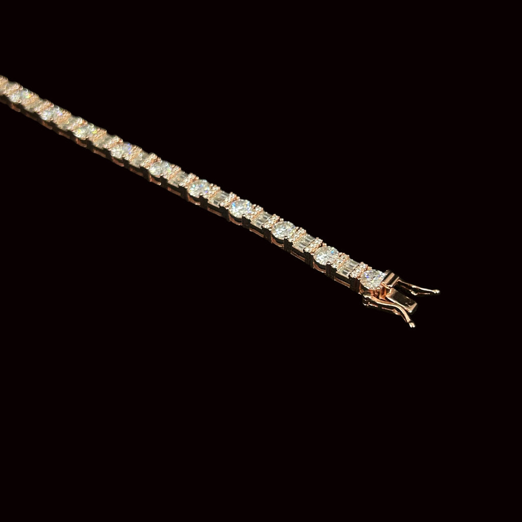 5MM VVS Round x Baguette Tennis Bracelet