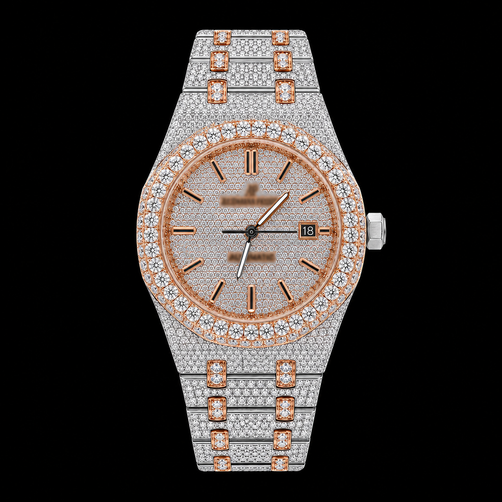 APRO Stick Dial Fully Iced Out Watch