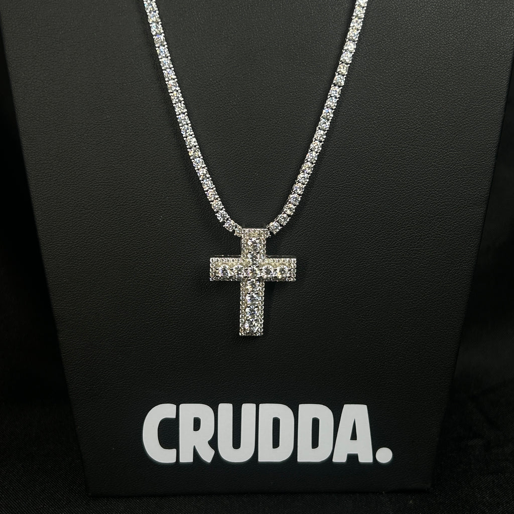 5MM VVS Studded Cross Pendant