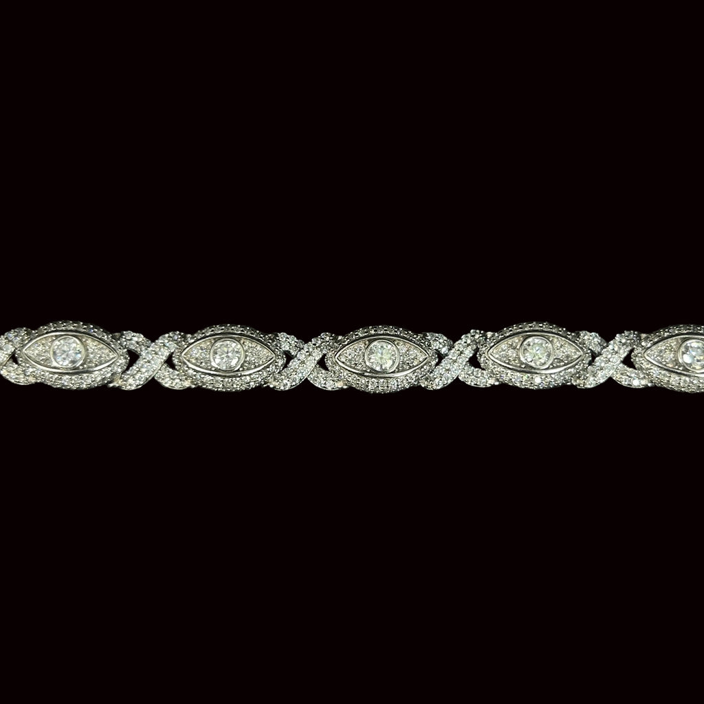 8MM VVS Evil Eye Infinity Link Bracelet