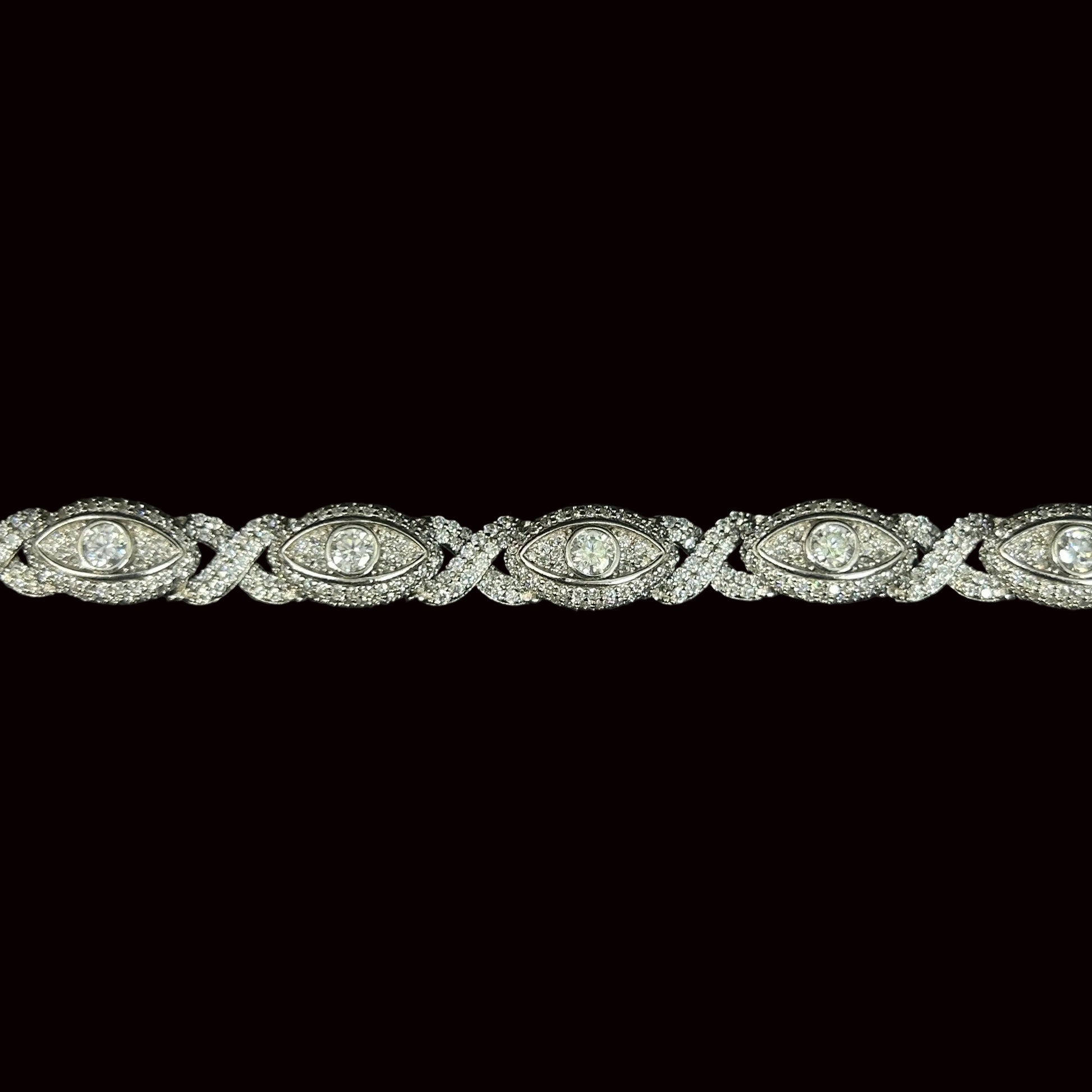 8MM VVS Evil Eye Infinity Link Bracelet