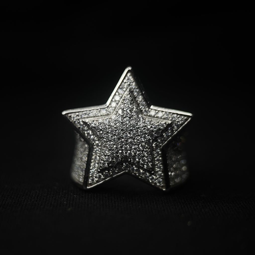 VVS Two Layer Star Ring