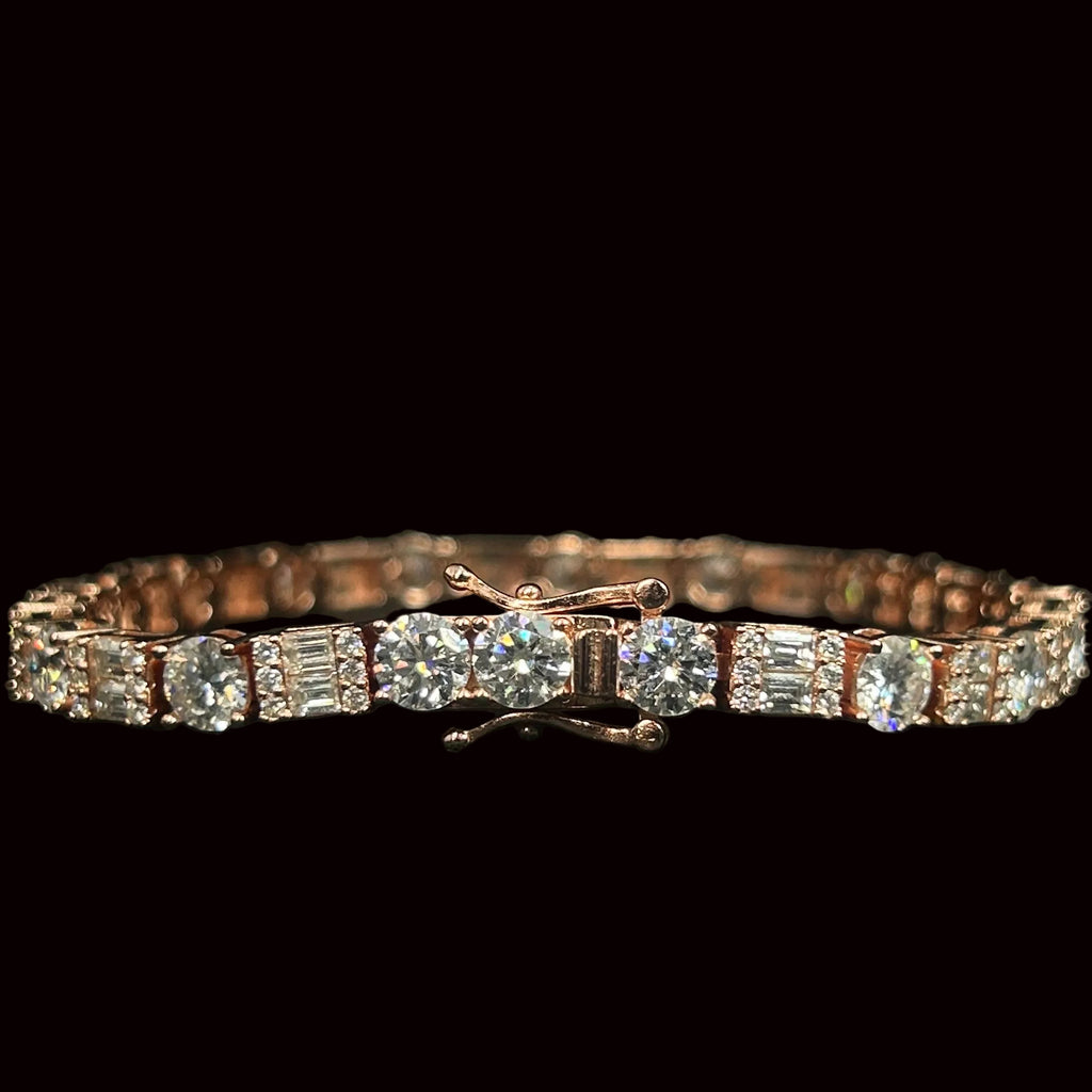 5MM VVS Round x Baguette Tennis Bracelet