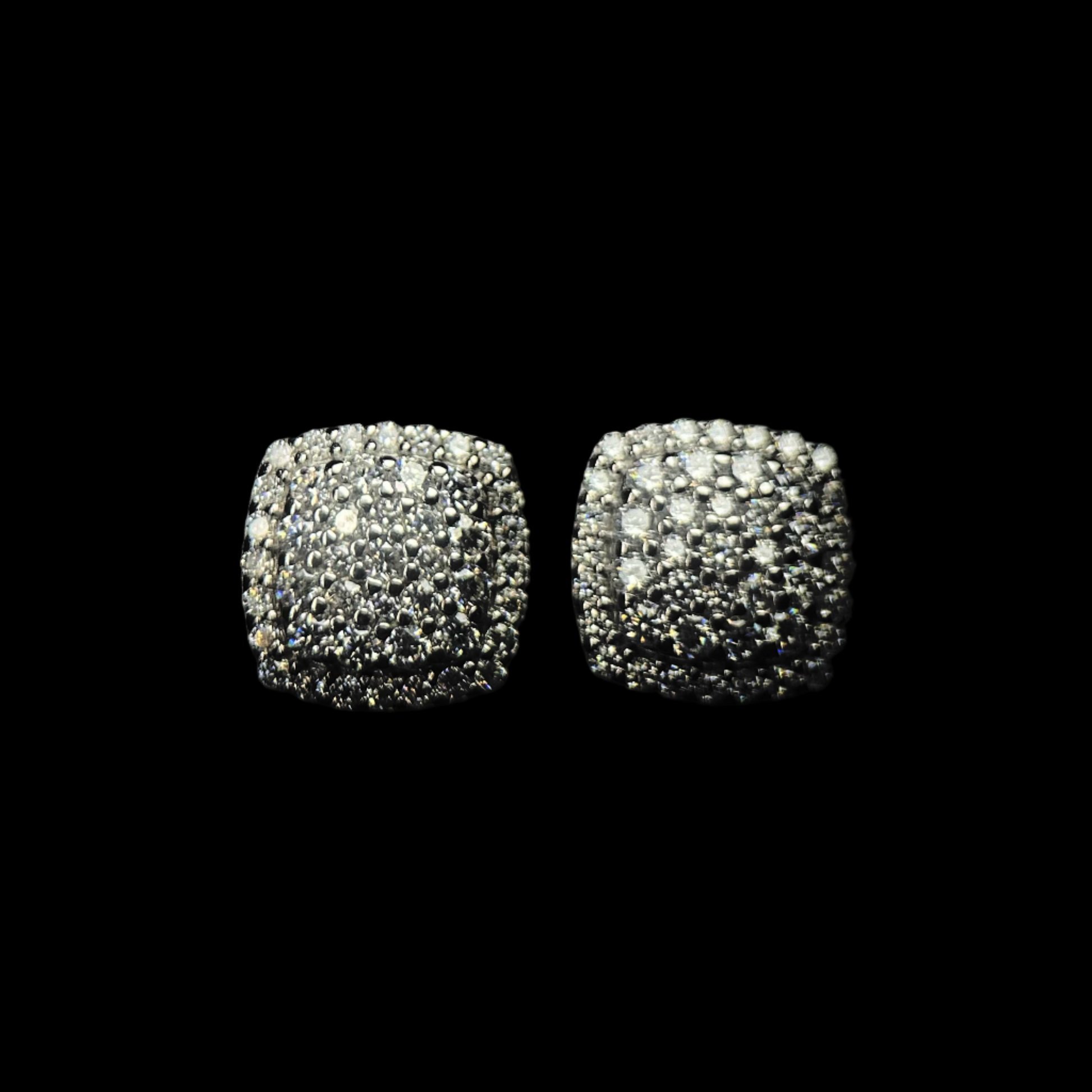 9MM VVS Round Square Earrings