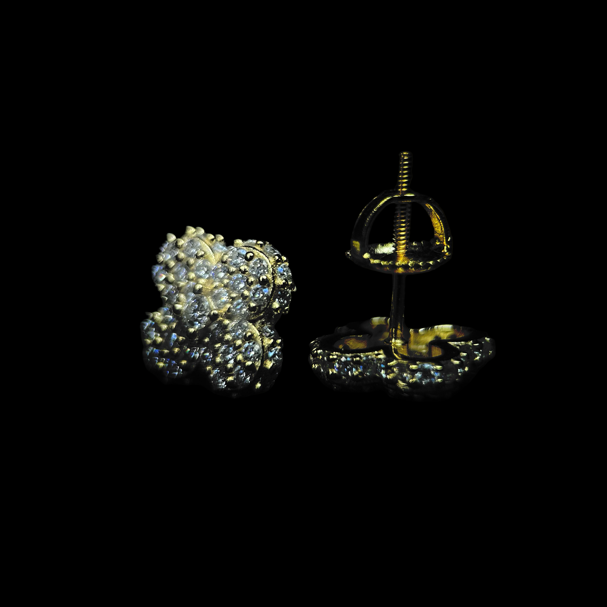 10MM VVS Clover Cluster Earrings