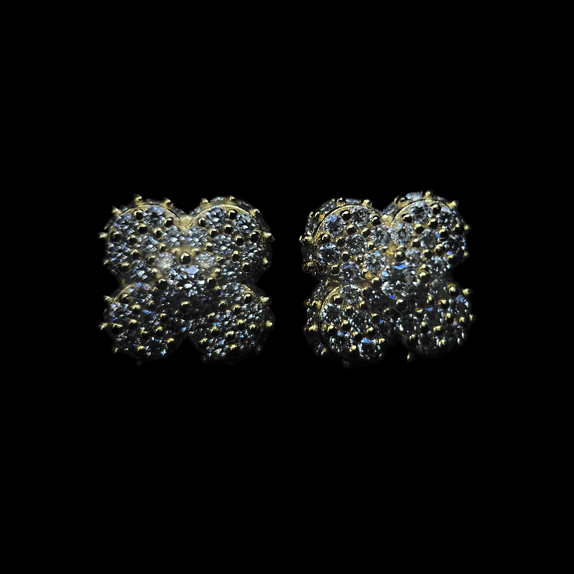 10MM VVS Clover Cluster Earrings