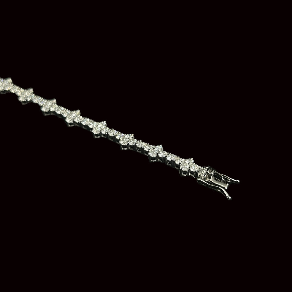 3MM VVS Cross Tennis Bracelet