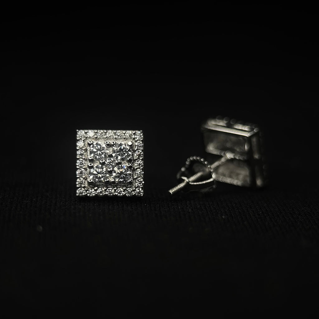 8MM VVS 4-Stud Cluster Earrings
