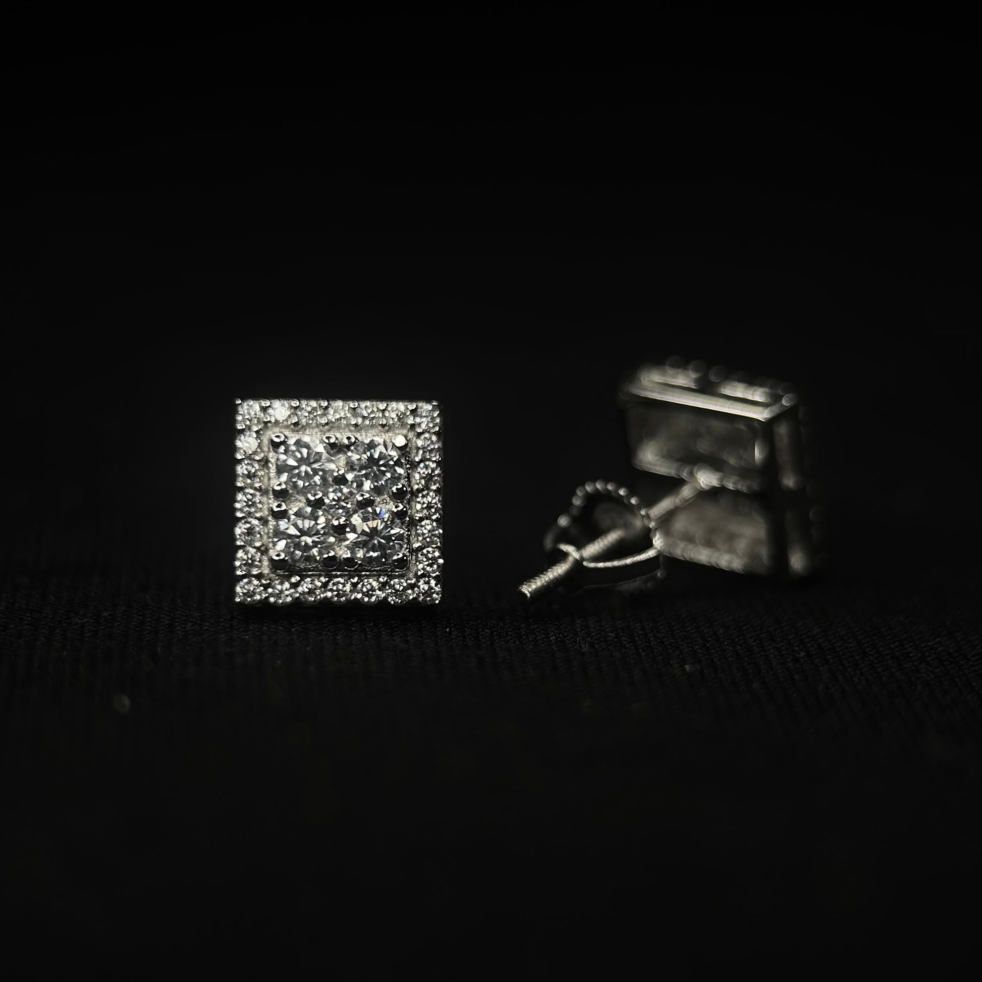8MM VVS 4-Stud Cluster Earrings