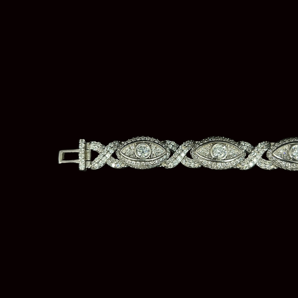 8MM VVS Evil Eye Infinity Link Bracelet
