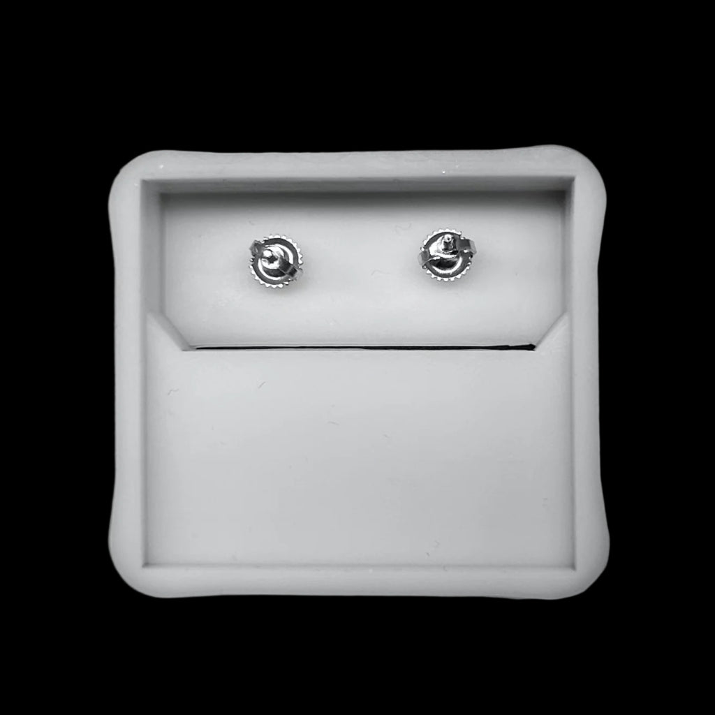 9MM VVS Round Square Earrings