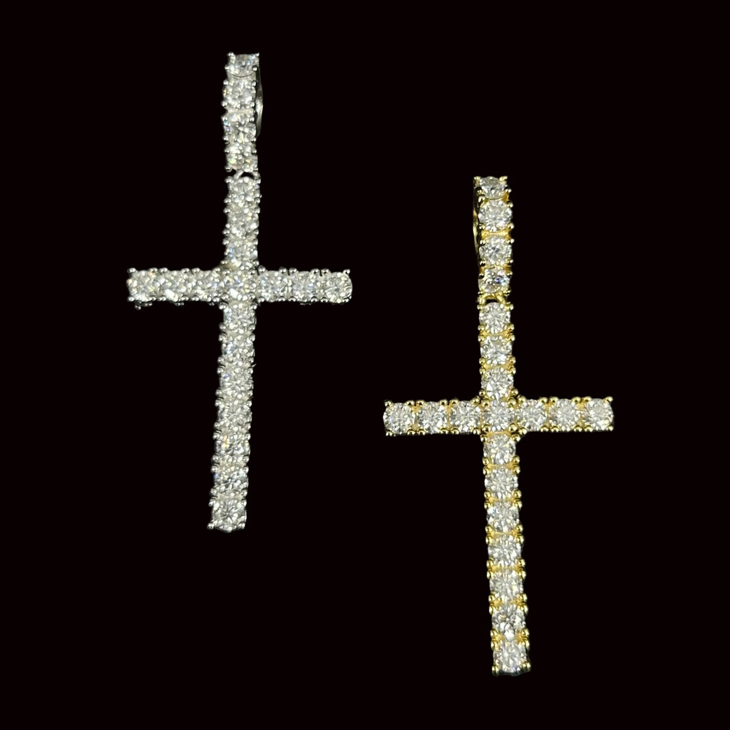 3MM VVS Tennis Cross Pendant