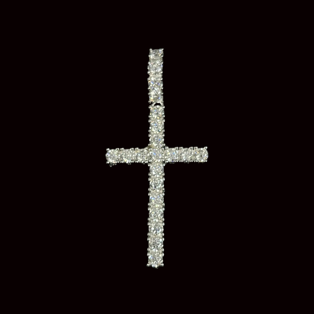 3MM VVS Tennis Cross Pendant