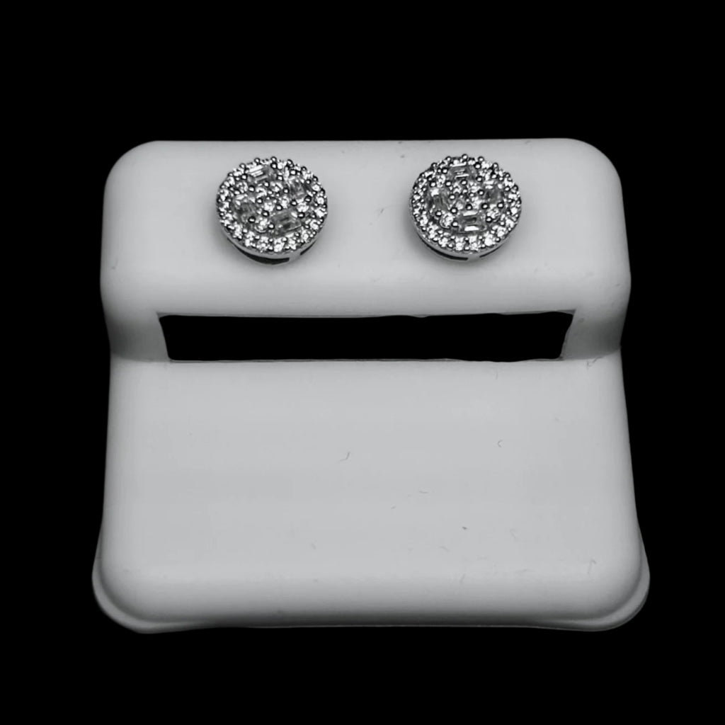 8.5MM VVS Emerald-Cut Cluster Earrings