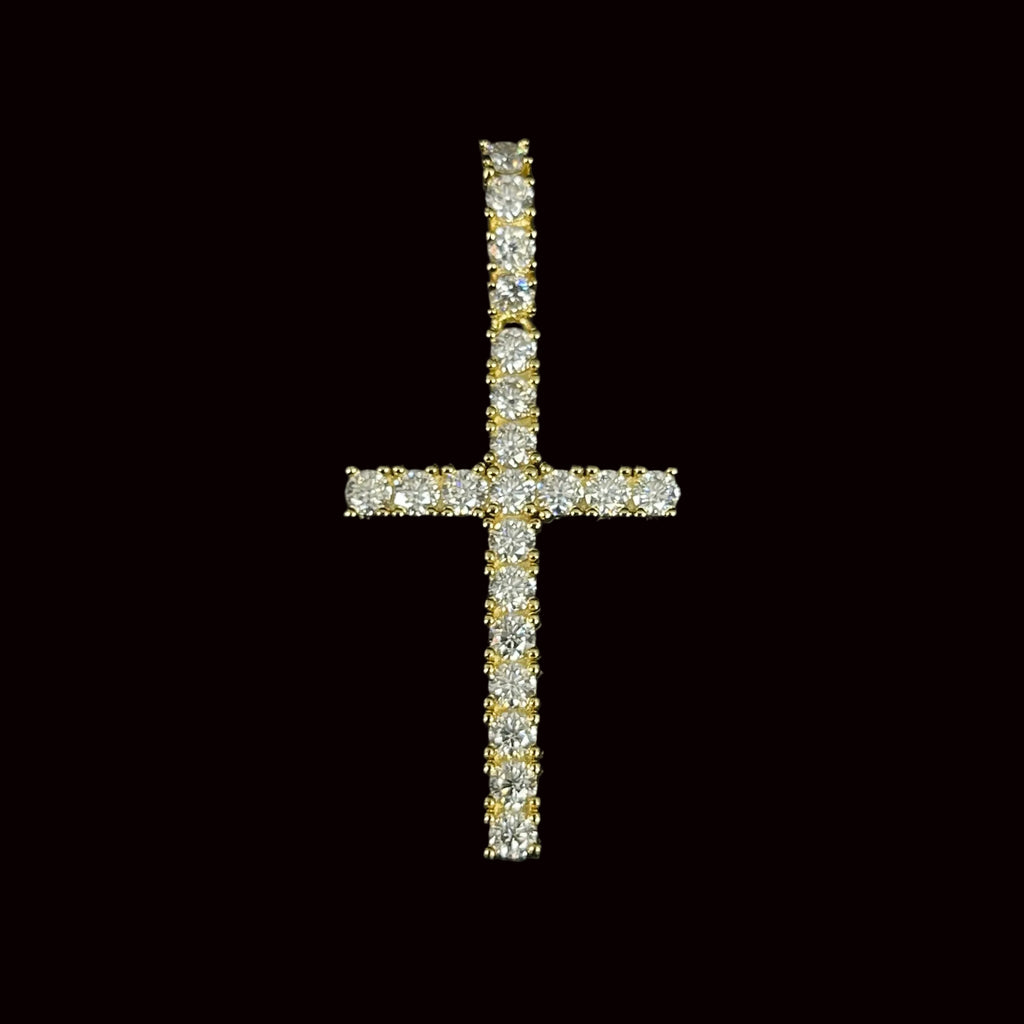 3MM VVS Tennis Cross Pendant