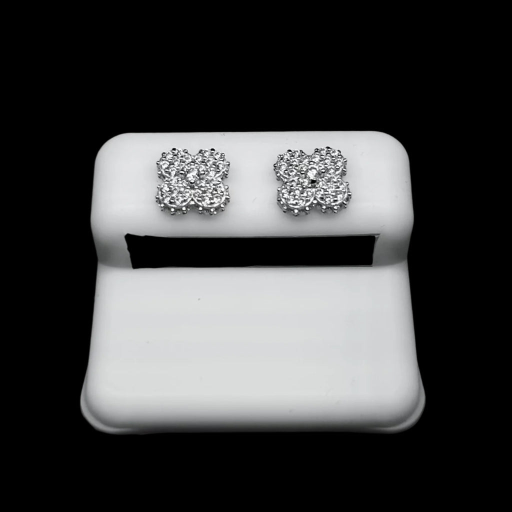 10MM VVS Clover Cluster Earrings