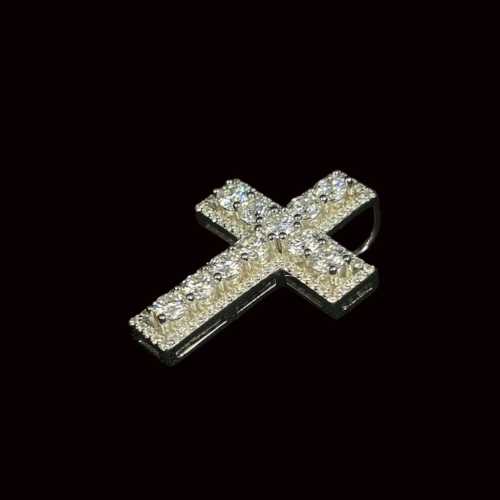 5MM VVS Studded Cross Pendant