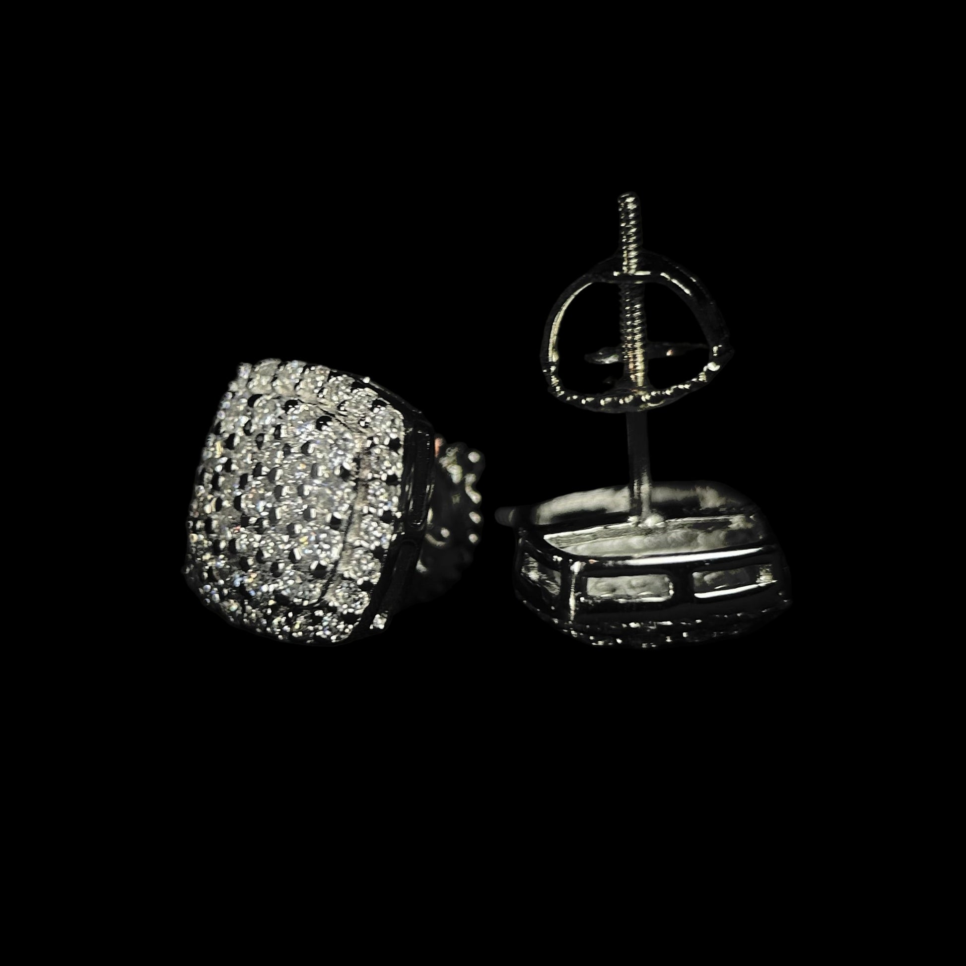 9MM VVS Round Square Earrings