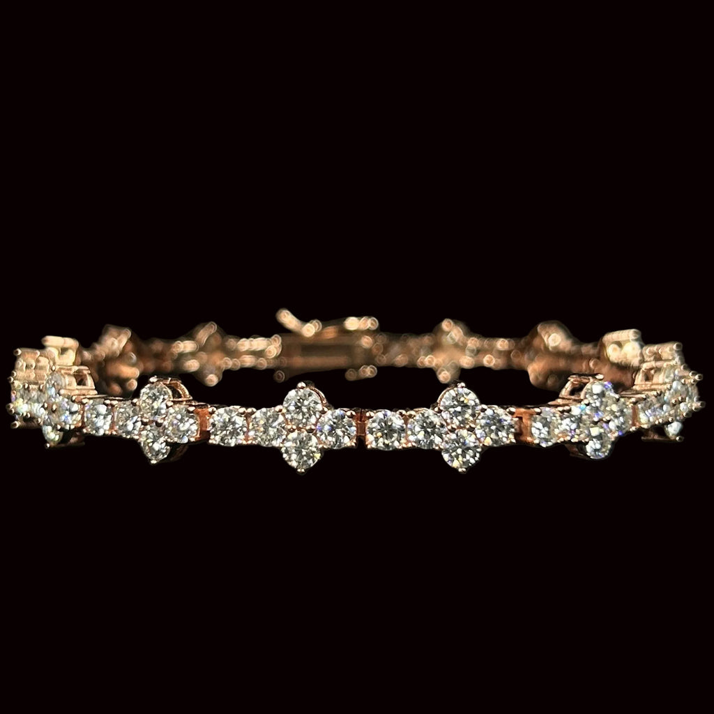 3MM VVS Cross Tennis Bracelet