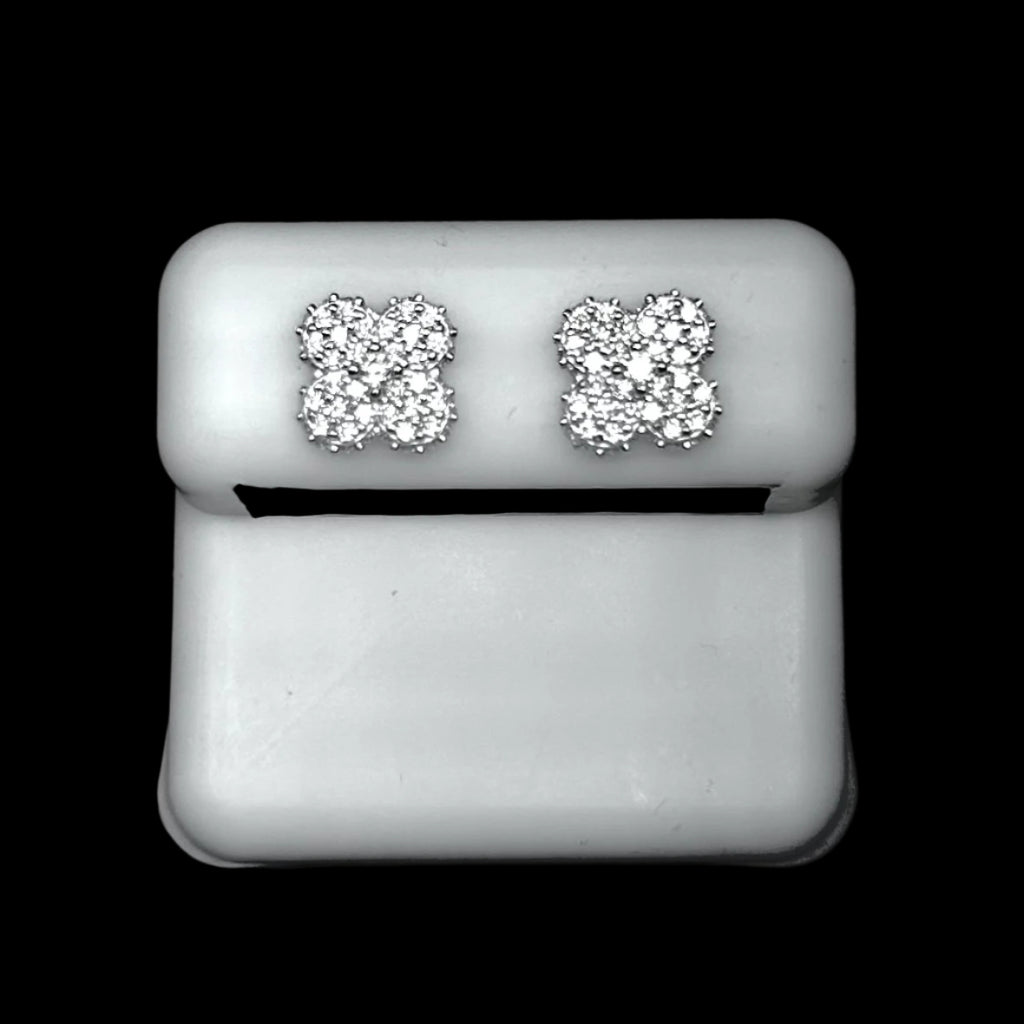 10MM VVS Clover Cluster Earrings