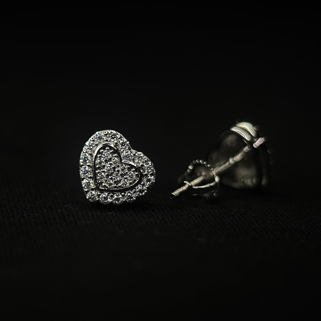 9MM VVS Heart Shape Earrings