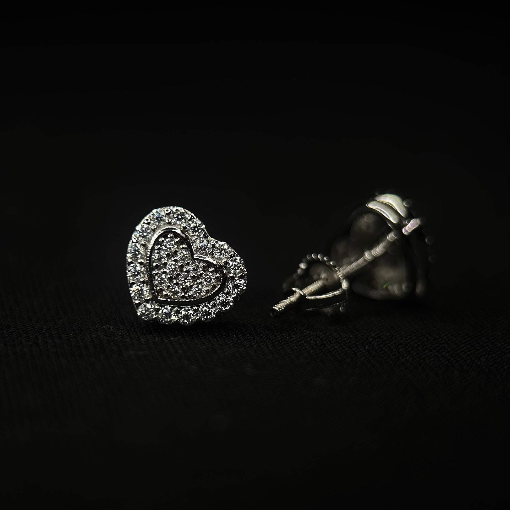 9MM VVS Heart Shape Earrings