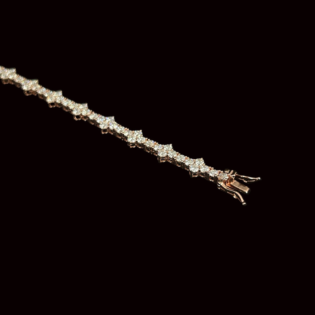 3MM VVS Cross Tennis Bracelet