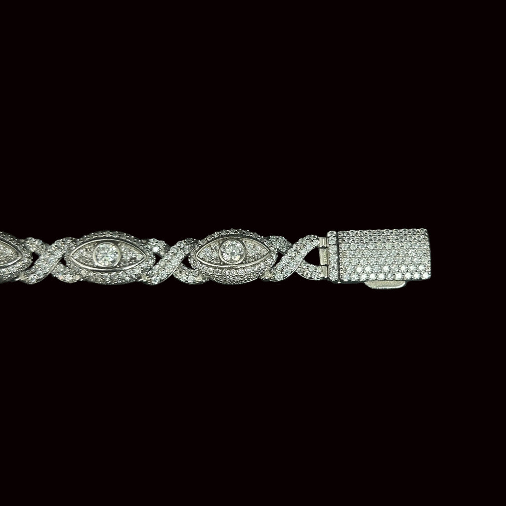 8MM VVS Evil Eye Infinity Link Bracelet
