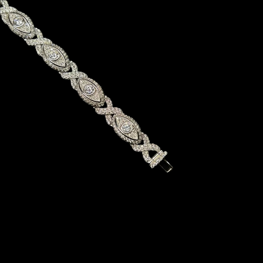 8MM VVS Evil Eye Infinity Link Bracelet