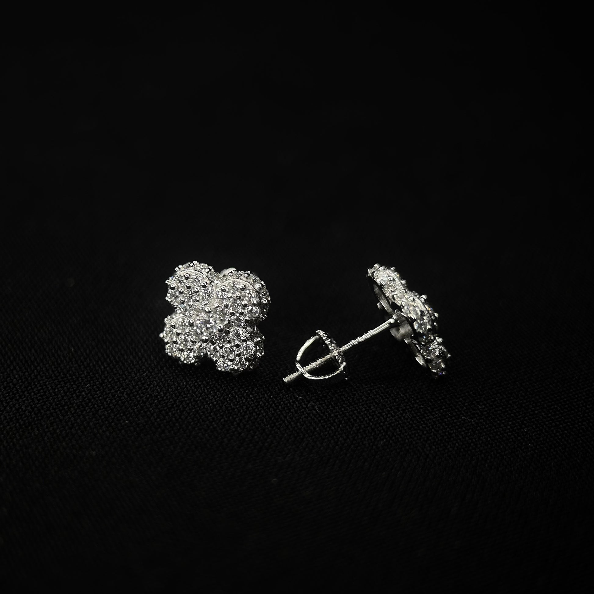 10MM VVS Clover Cluster Earrings