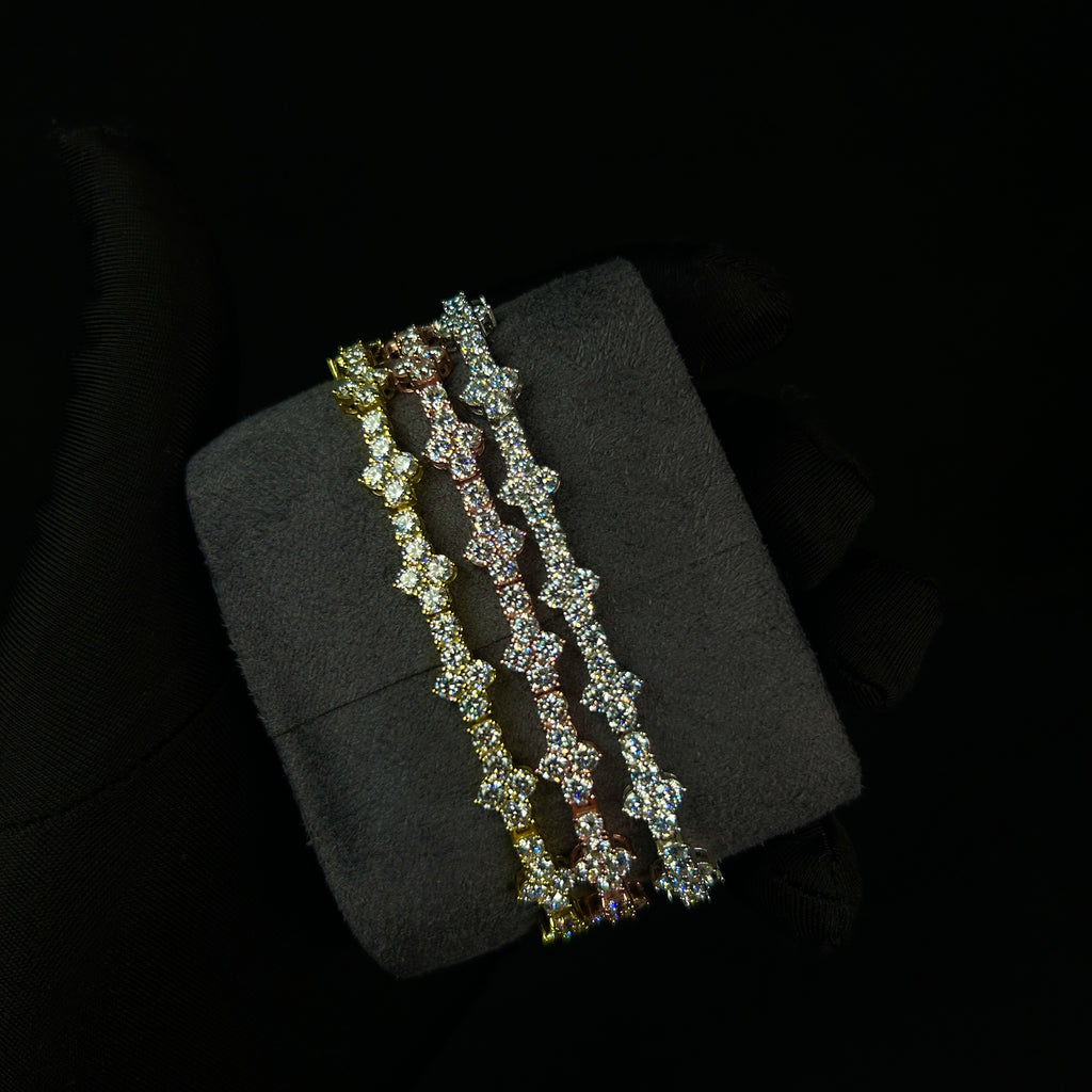 3MM VVS Cross Tennis Bracelet