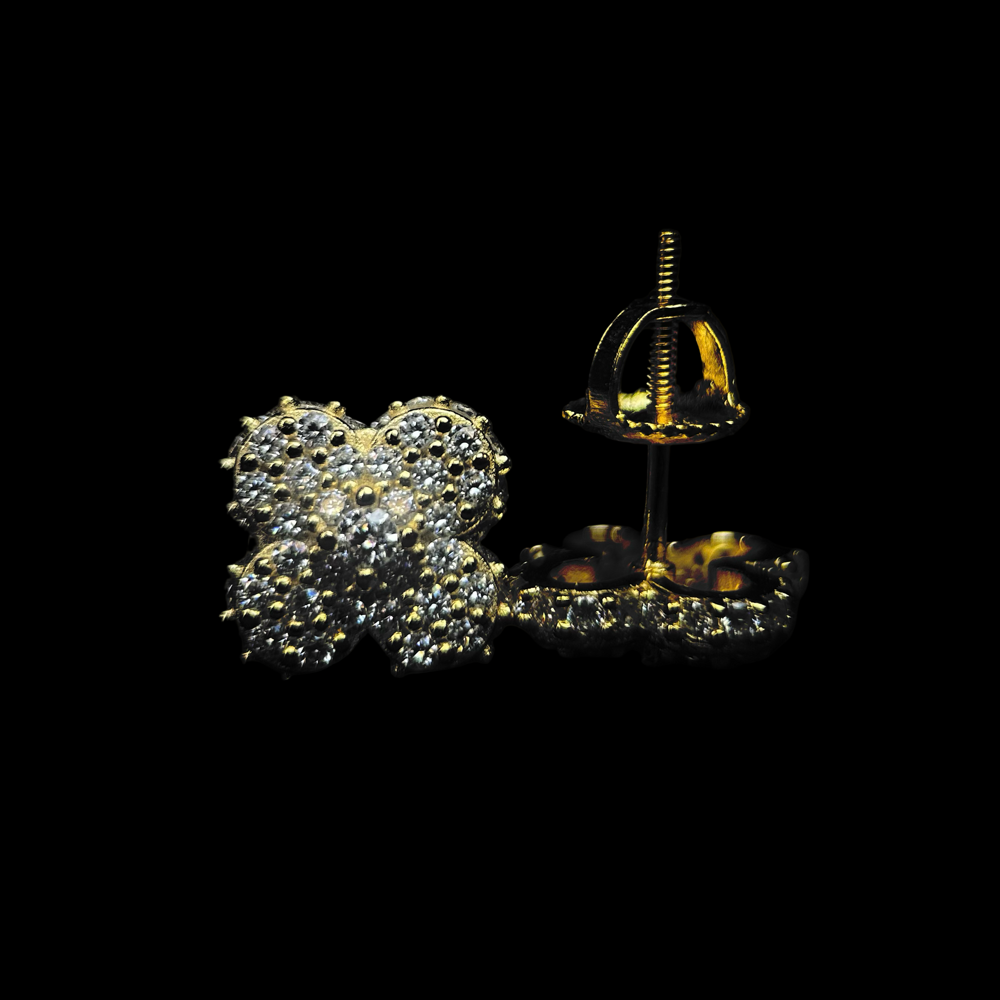 10MM VVS Clover Cluster Earrings