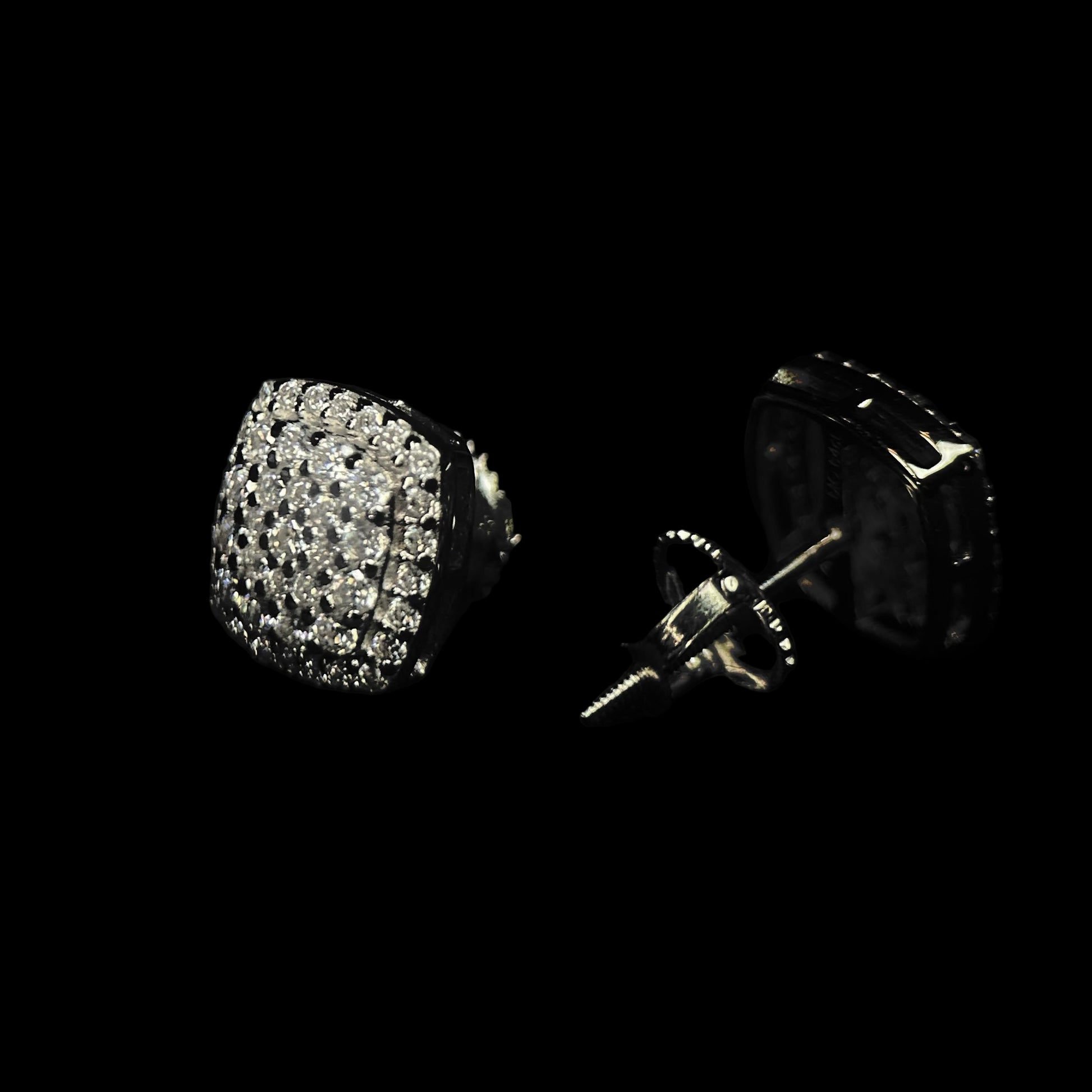 9MM VVS Round Square Earrings