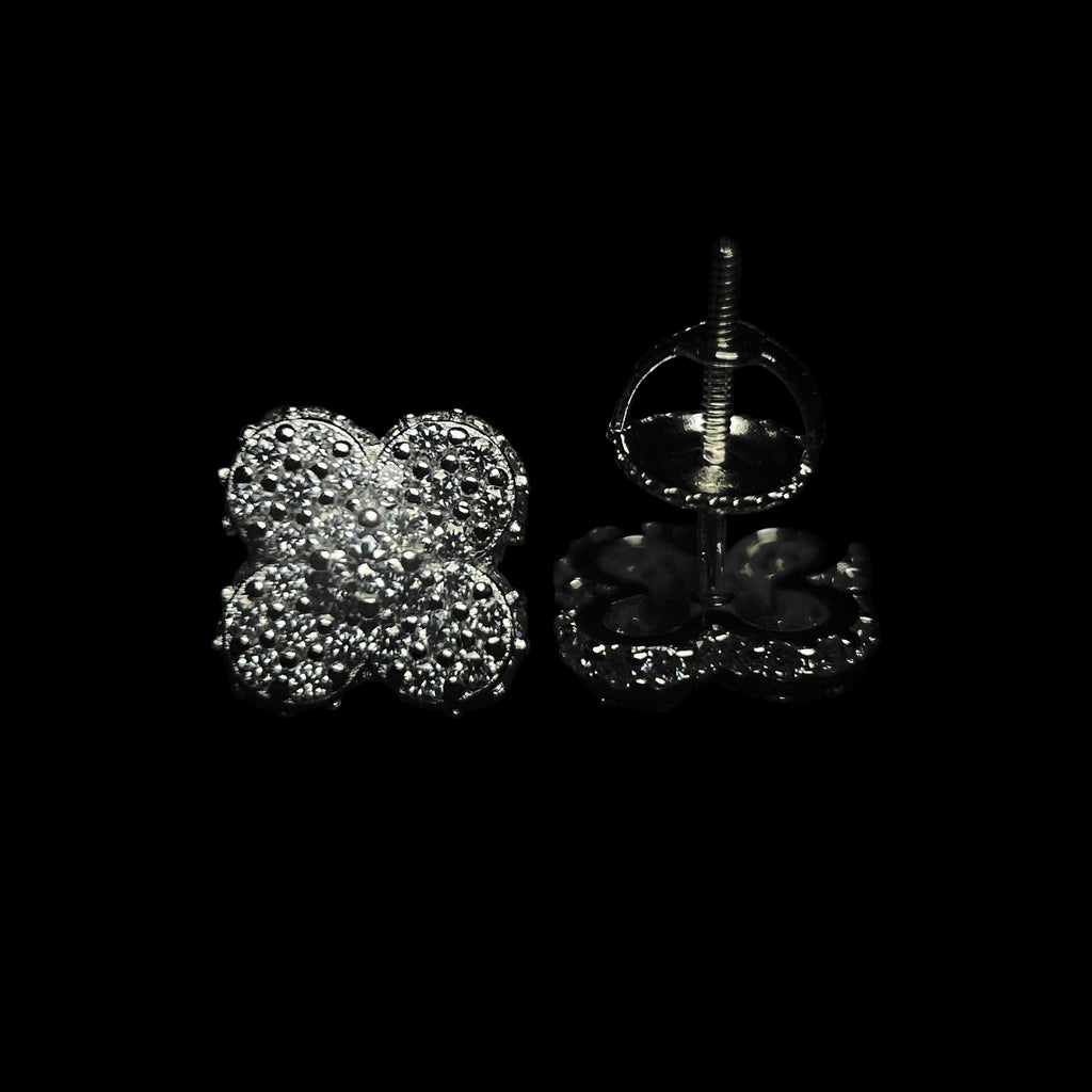 10MM VVS Clover Cluster Earrings