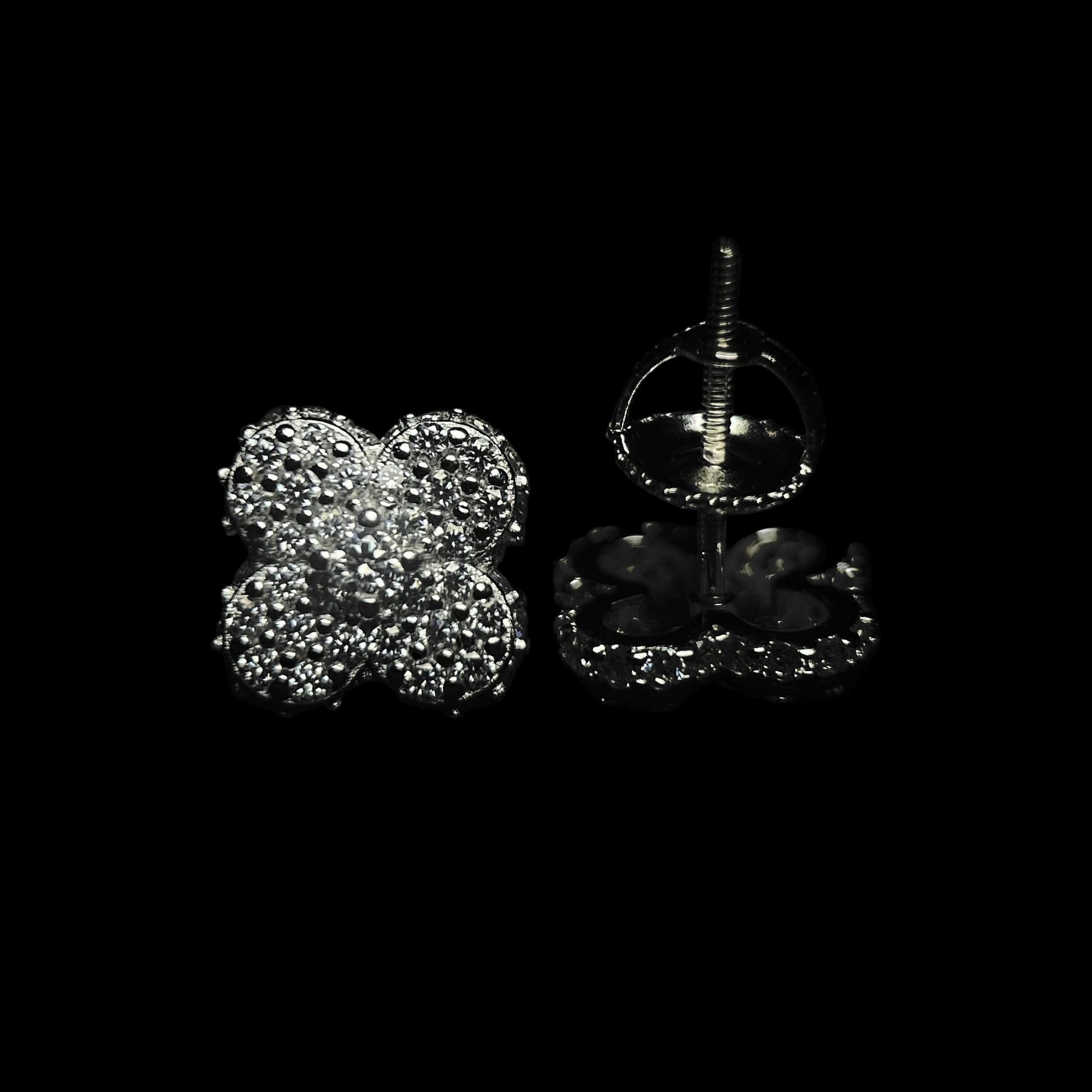 10MM VVS Clover Cluster Earrings