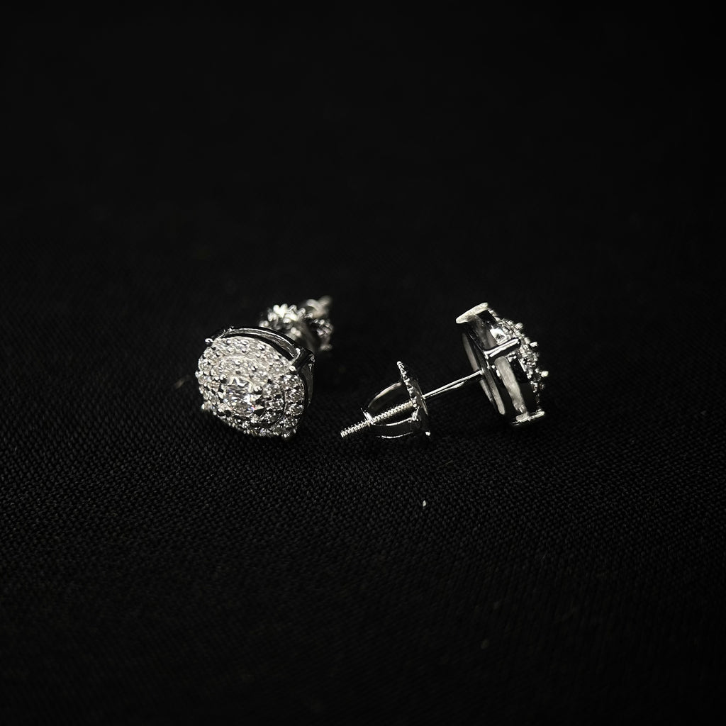 9MM VVS Triple Layer Circle Cluster Earrings