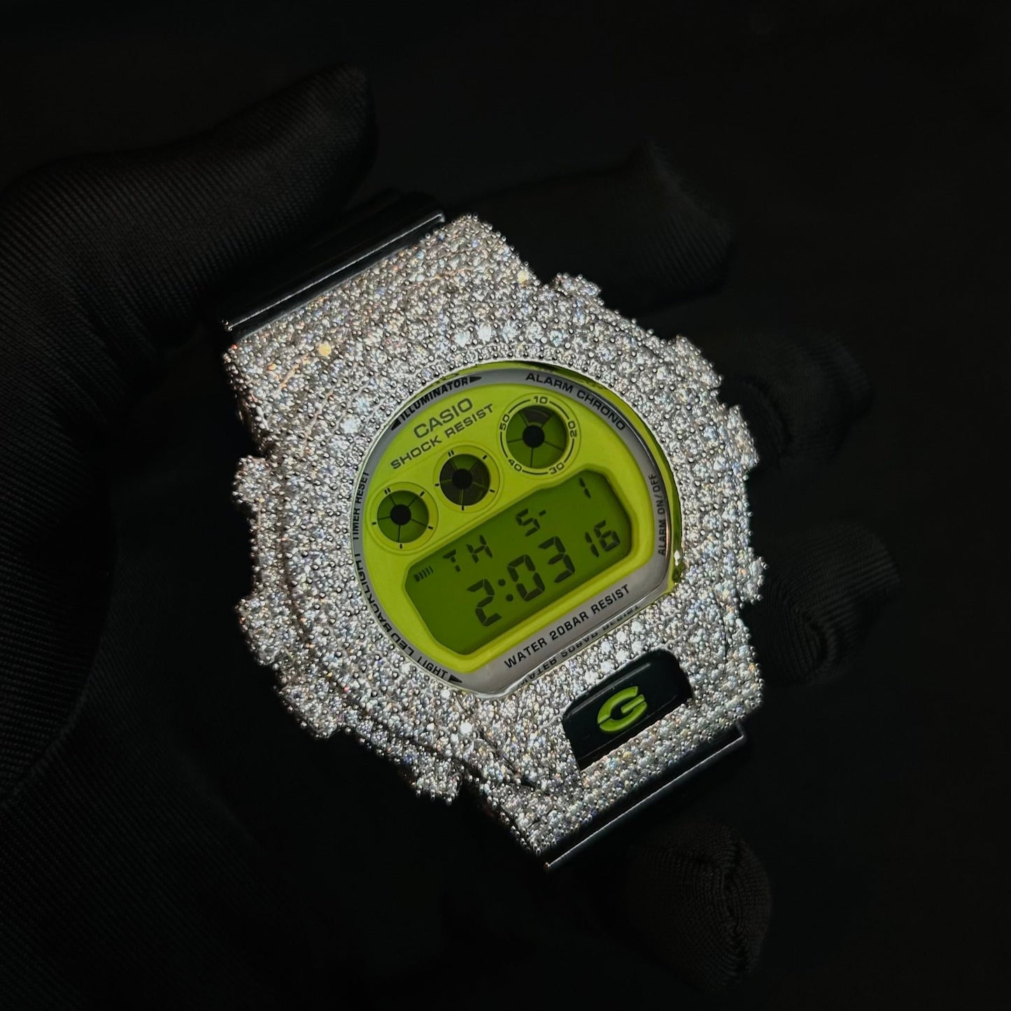 Iced Out G-Shock Dw6900 VVS Lab Stones