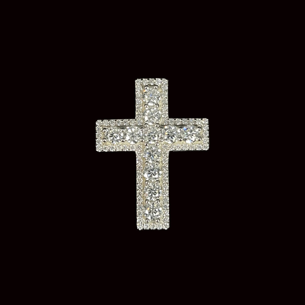 5MM VVS Studded Cross Pendant