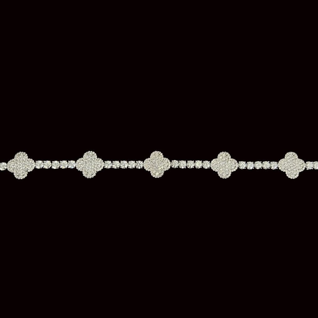 Diamond bracelet on a black background