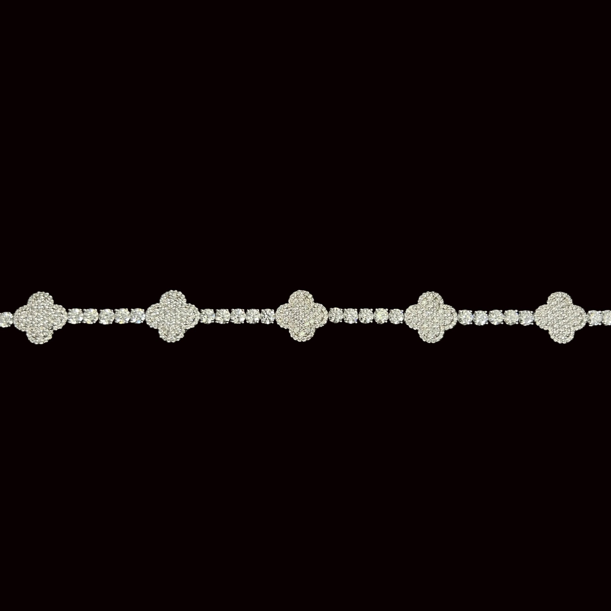 Diamond bracelet on a black background