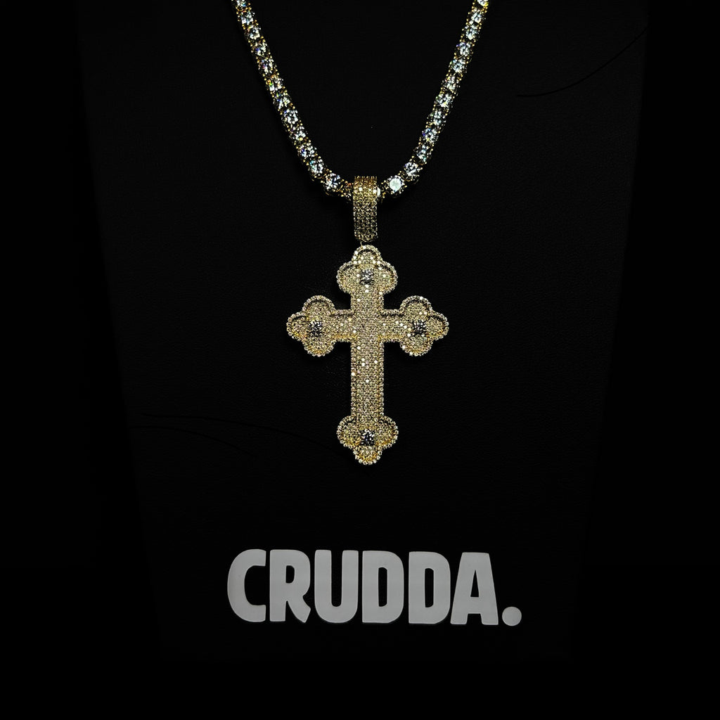 3 inch VVS Cross Pendant