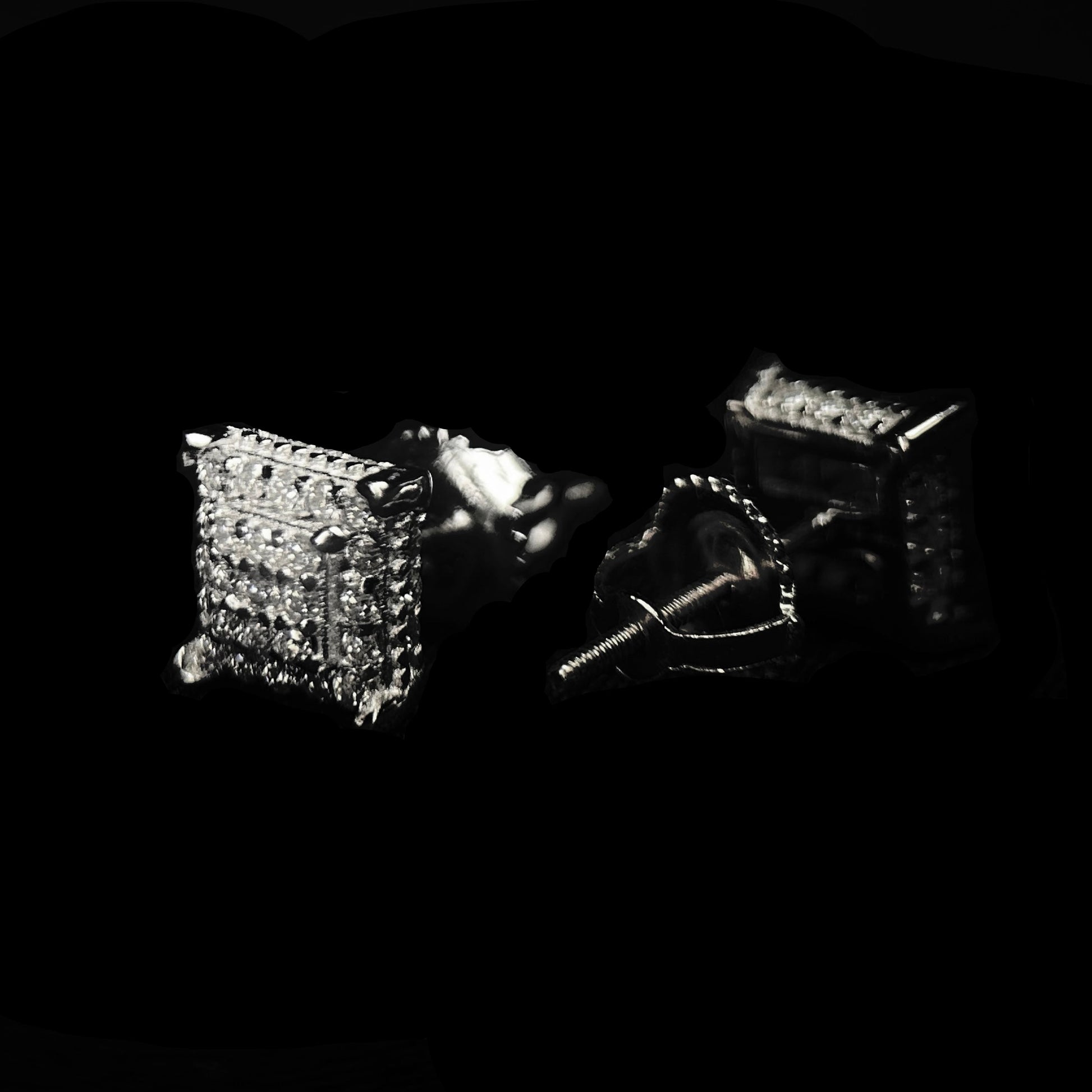 7.5MM VVS Square Cluster Earrings