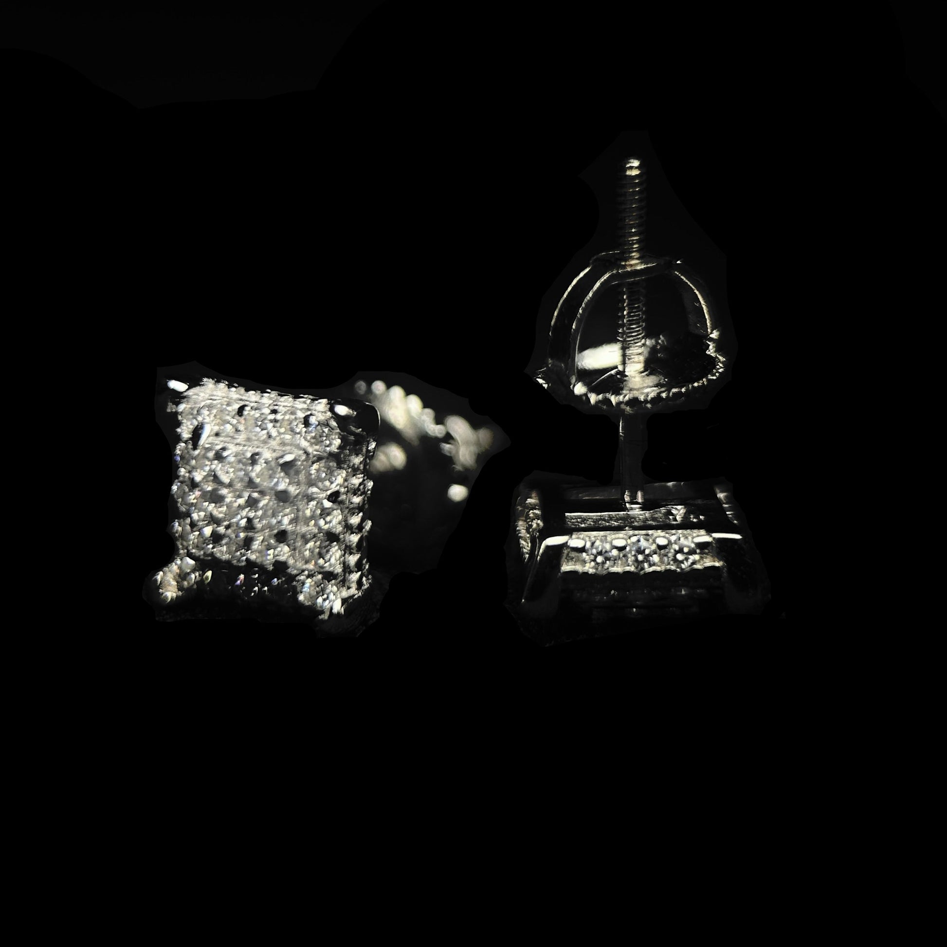 7.5MM VVS Square Cluster Earrings