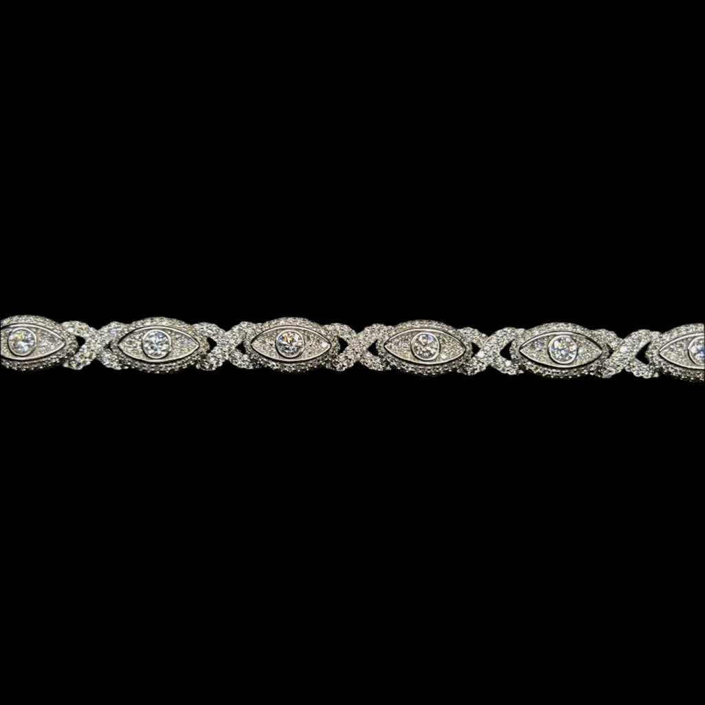 8MM VVS Evil Eye Infinity Link Bracelet